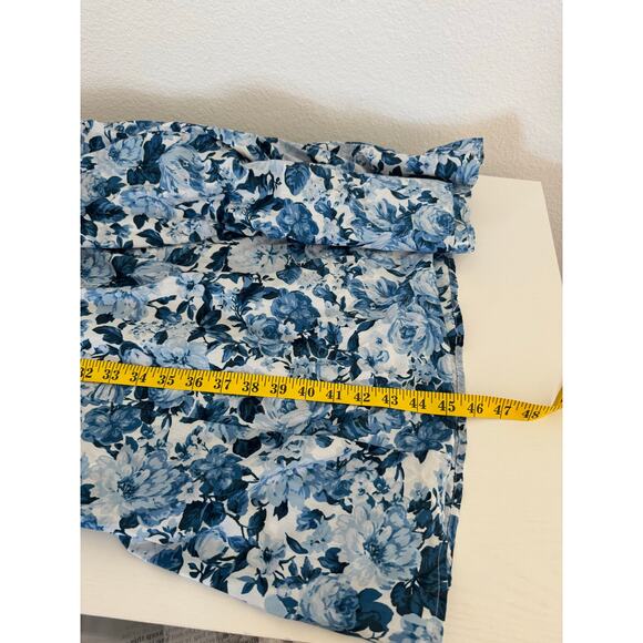 Abercrombie & Fitch Womens Emerson Poplin Blue Floral Stap Dress Size Small - Picture 8 of 9
